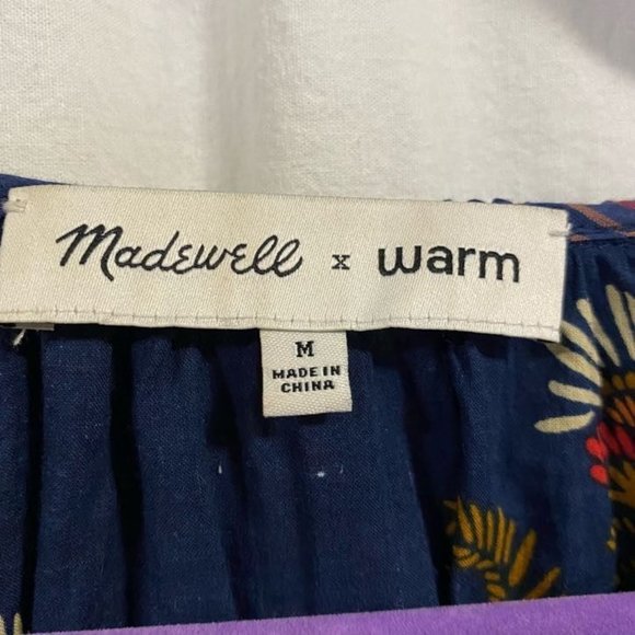 Madewell x Warm Ruffle-Collar Top in Honolulu Hibescus Size M - Picture 2 of 8